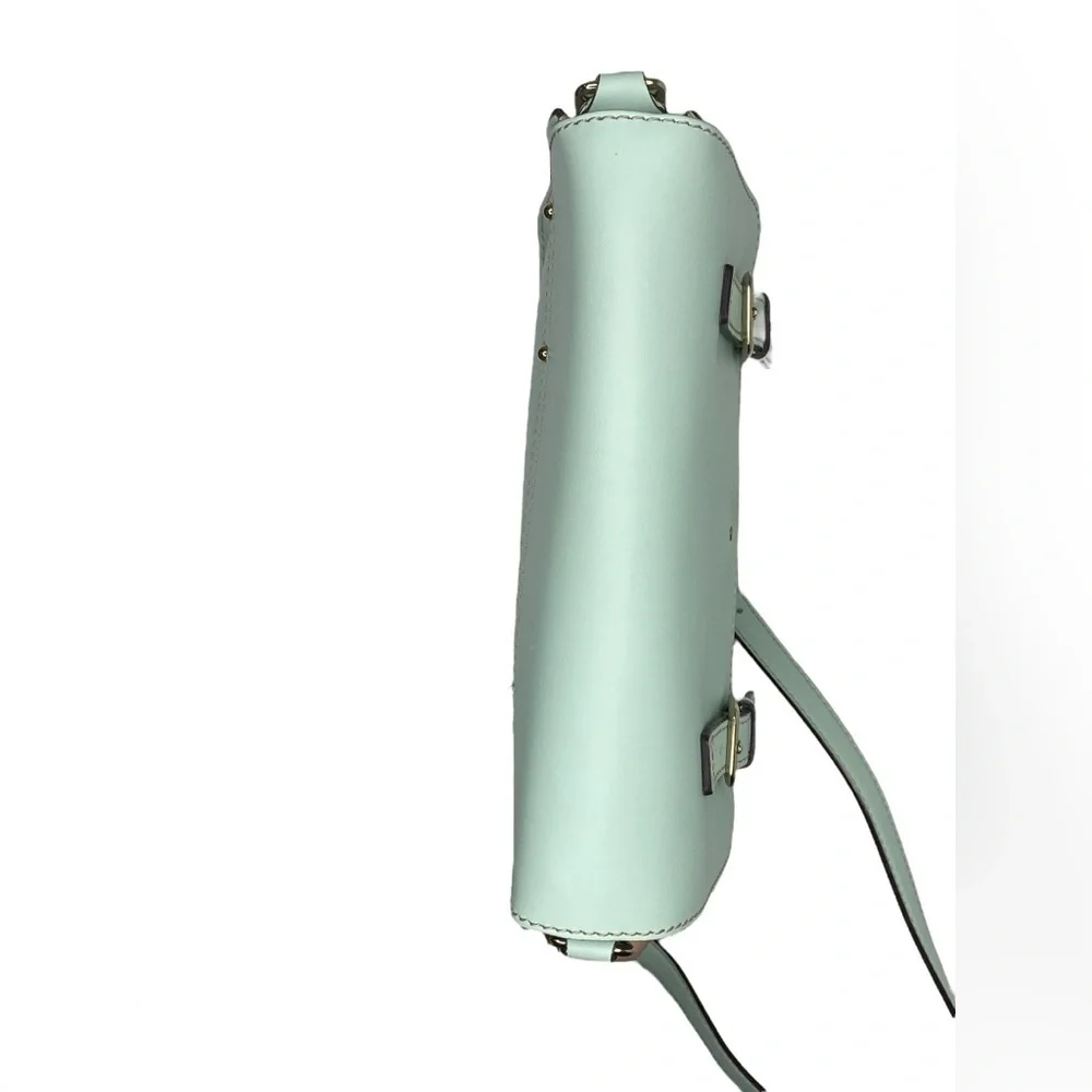 Kate Spade Essex Scout Faded Mint Genuine Leather Crossbody Satchel Flap Bag